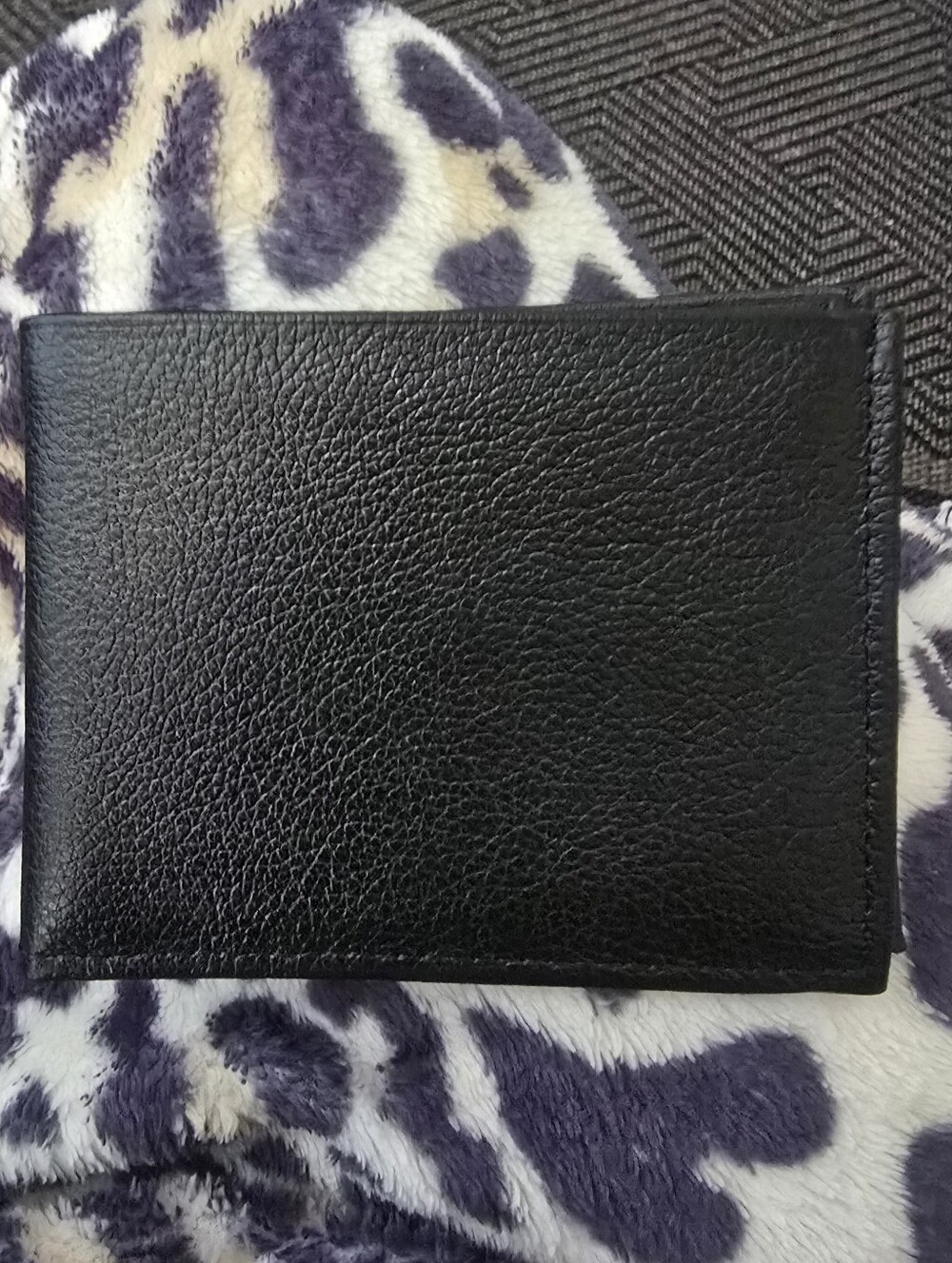 Men's Black Leather Wallet Card & Key Holder